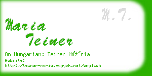 maria teiner business card